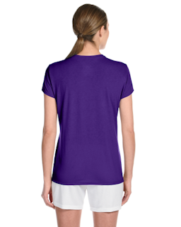 Sample of Gildan G420L - Ladies' Performance 100% Polyester Tee in PURPLE from side back