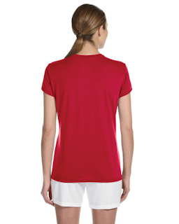 Sample of Gildan G420L - Ladies' Performance 100% Polyester Tee in RED from side back