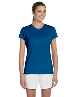 Sample of Gildan G420L - Ladies' Performance 100% Polyester Tee in ROYAL from side front