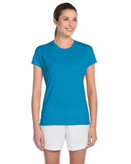 Sample of Gildan G420L - Ladies' Performance 100% Polyester Tee in SAPPHIRE from side front