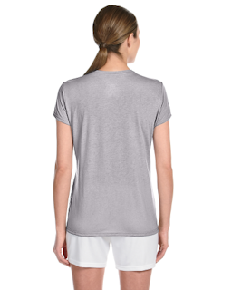 Sample of Gildan G420L - Ladies' Performance 100% Polyester Tee in SPORT GREY from side back