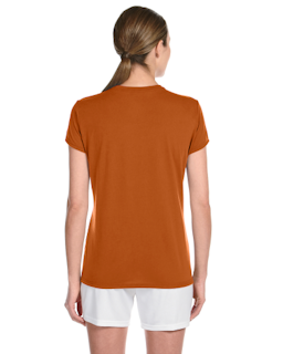 Sample of Gildan G420L - Ladies' Performance 100% Polyester Tee in TEXAS ORANGE from side back