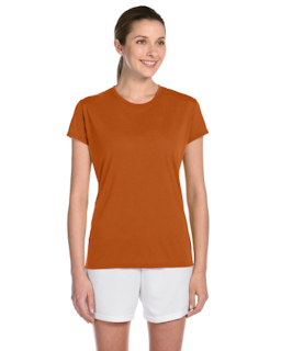 Sample of Gildan G420L - Ladies' Performance 100% Polyester Tee in TEXAS ORANGE from side front