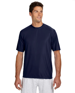 Sample of A4 N3142 - Men's Short-Sleeve Cooling 100% Polyester Performance Crew in NAVY from side front