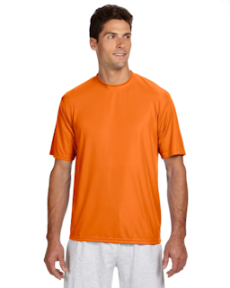 Sample of A4 N3142 - Men's Short-Sleeve Cooling 100% Polyester Performance Crew in SAFETY ORANGE from side front