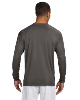 Sample of A4 N3165 - Men's Long-Sleeve Cooling Performance Crew in GRAPHITE from side back