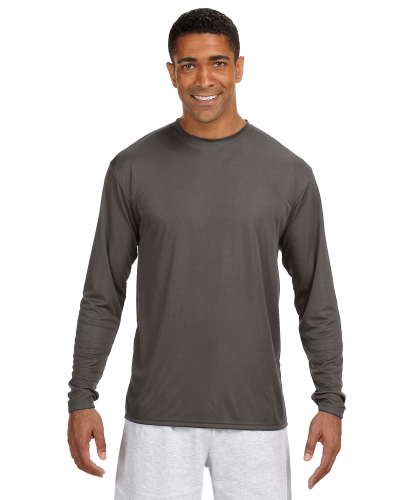 Sample of A4 N3165 - Men's Long-Sleeve Cooling Performance Crew in GRAPHITE style