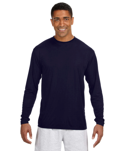 Sample of A4 N3165 - Men's Long-Sleeve Cooling Performance Crew in NAVY style