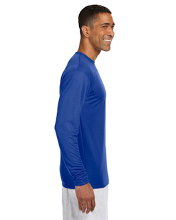 Sample of A4 N3165 - Men's Long-Sleeve Cooling Performance Crew in ROYAL from side sleeveleft