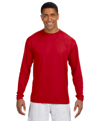 Sample of A4 N3165 - Men's Long-Sleeve Cooling Performance Crew in SCARLET style