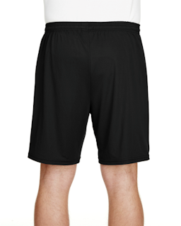 Sample of A4 N5244 Adult 7"" Inseam Cooling Performance Shorts in BLACK from side back