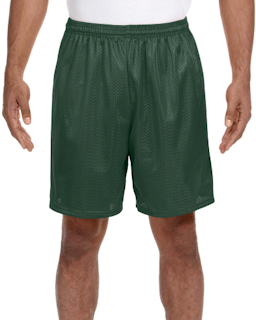 Sample of A4 N5293 Adult Seven Inch Inseam Mesh Short in FOREST GREEN from side front