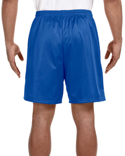 Sample of A4 N5293 Adult Seven Inch Inseam Mesh Short in ROYAL from side back
