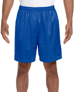 Sample of A4 N5293 Adult Seven Inch Inseam Mesh Short in ROYAL from side front