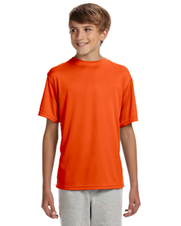 Sample of A4 NB3142 Youth Short-Sleeve Cooling Performance Crew in ATHLETIC ORANGE from side front