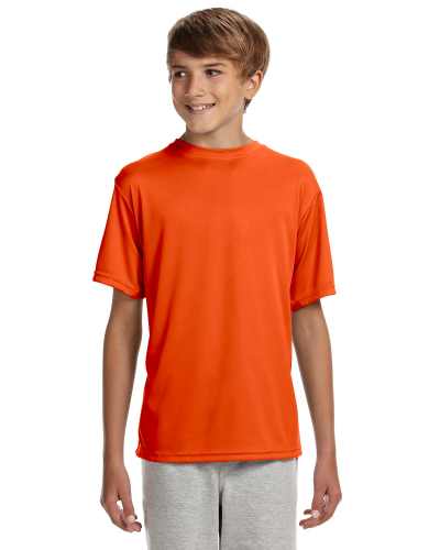 Sample of A4 NB3142 Youth Short-Sleeve Cooling Performance Crew in ATHLETIC ORANGE style