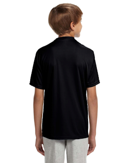 Sample of A4 NB3142 Youth Short-Sleeve Cooling Performance Crew in BLACK from side back