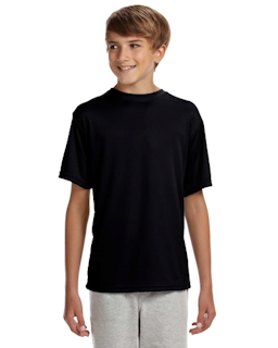 Sample of A4 NB3142 Youth Short-Sleeve Cooling Performance Crew in BLACK from side front