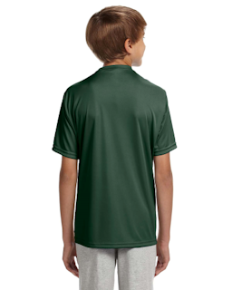 Sample of A4 NB3142 Youth Short-Sleeve Cooling Performance Crew in FOREST from side back