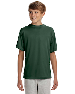 Sample of A4 NB3142 Youth Short-Sleeve Cooling Performance Crew in FOREST from side front