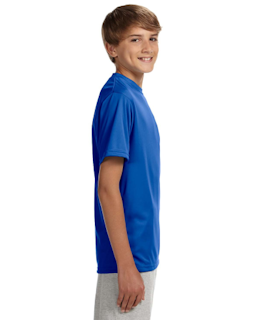 Sample of A4 NB3142 Youth Short-Sleeve Cooling Performance Crew in ROYAL from side sleeveleft