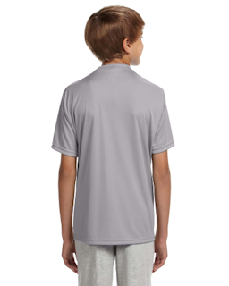Sample of A4 NB3142 Youth Short-Sleeve Cooling Performance Crew in SILVER from side back