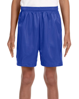 Sample of A4 NB5301 Youth Six Inch Inseam Mesh Short in ROYAL from side front