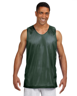 Sample of A4 NF1270 Men's Reversible Mesh Tank in HUNTER WHITE from side front