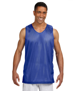 Sample of A4 NF1270 Men's Reversible Mesh Tank in ROYAL WHITE from side front