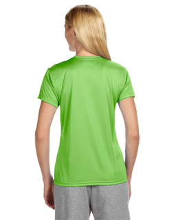 Sample of A4 NW3201 Ladies' Short-Sleeve Cooling Performance Crew in LIME from side back