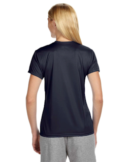Sample of A4 NW3201 Ladies' Short-Sleeve Cooling Performance Crew in NAVY from side back