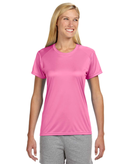 Sample of A4 NW3201 Ladies' Short-Sleeve Cooling Performance Crew in PINK from side front