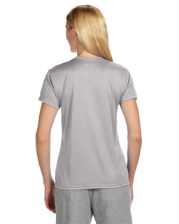 Sample of A4 NW3201 Ladies' Short-Sleeve Cooling Performance Crew in SILVER from side back
