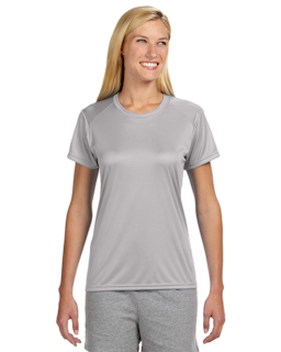 Sample of A4 NW3201 Ladies' Short-Sleeve Cooling Performance Crew in SILVER from side front