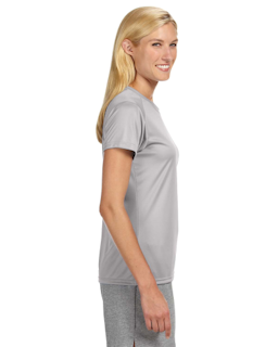 Sample of A4 NW3201 Ladies' Short-Sleeve Cooling Performance Crew in SILVER from side sleeveleft