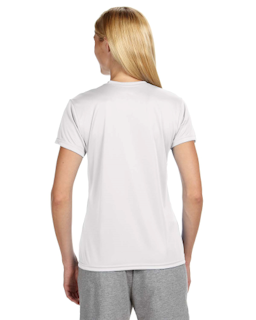 Sample of A4 NW3201 Ladies' Short-Sleeve Cooling Performance Crew in WHITE from side back