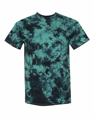 Sample of Crystal Tie Dyed T-Shirt in Black Teal style
