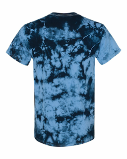Sample of Crystal Tie Dyed T-Shirt in Navy Columbia from side back