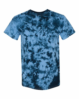 Sample of Crystal Tie Dyed T-Shirt in Navy Columbia from side front