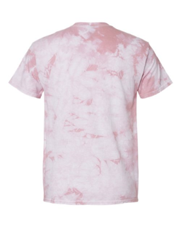 Sample of Crystal Tie Dyed T-Shirt in Rose from side back