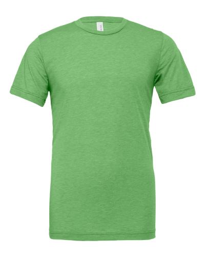 Sample of Canvas 3413 - Unisex Triblend Short-Sleeve T-Shirt in GREEN TRIBLEND style