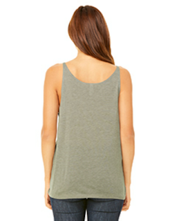 Sample of Bella 8838 - Ladies' Slouchy Tank in HEATHER STONE from side back