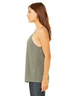 Sample of Bella 8838 - Ladies' Slouchy Tank in HEATHER STONE from side sleeveleft