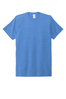 Sample of Allmade  Unisex Tri-Blend Tee AL2004 in Azure Blue from side front
