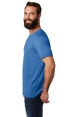 Sample of Allmade  Unisex Tri-Blend Tee AL2004 in Azure Blue from side sleeveright