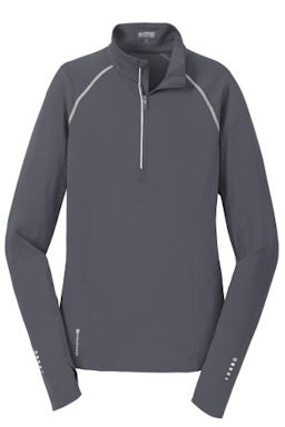 Sample of OGIO ENDURANCE Ladies Nexus 1/4-Zip Pullover in Gear Grey from side front