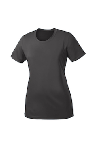 Sample of Port & Company Ladies Essential Performance Tee in Charcoal style