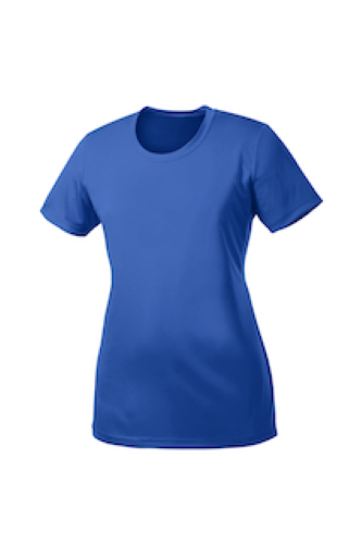 Sample of Port & Company Ladies Essential Performance Tee in Royal style