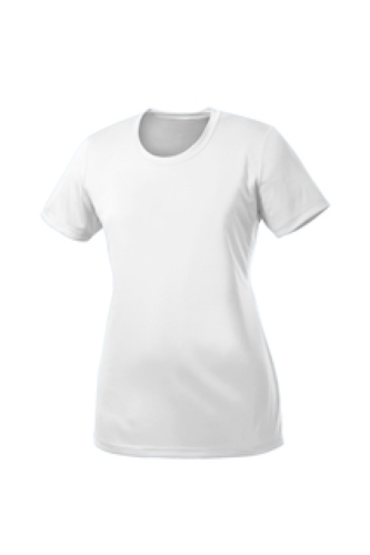 Sample of Port & Company Ladies Essential Performance Tee in White style