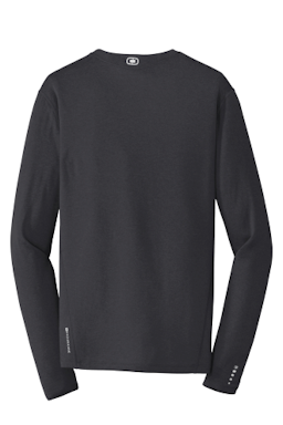 Sample of OGIO ENDURANCE Long Sleeve Pulse Crew in Blacktop from side back